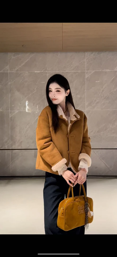 【老板娘专属 】两面穿皮毛一体短外套女小个子冬季高级仿羊羔毛09