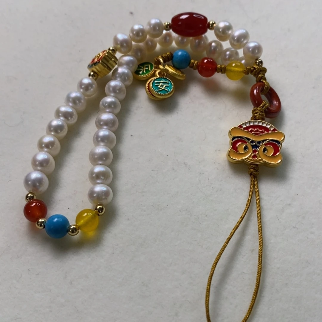 淡水珍珠手机链未镶嵌