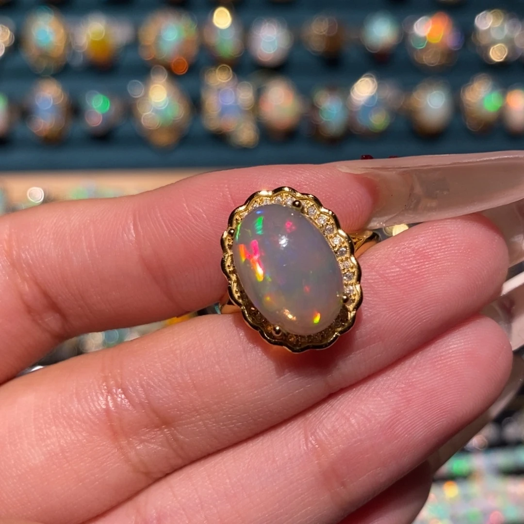 欧泊银S925镶嵌戒指