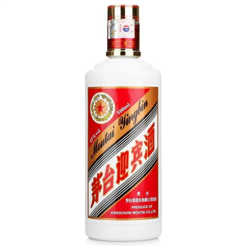 KWEICHOW MOUTAI/贵州茅台迎宾酒（裸瓶品鉴） 酱香型白酒43度500ml