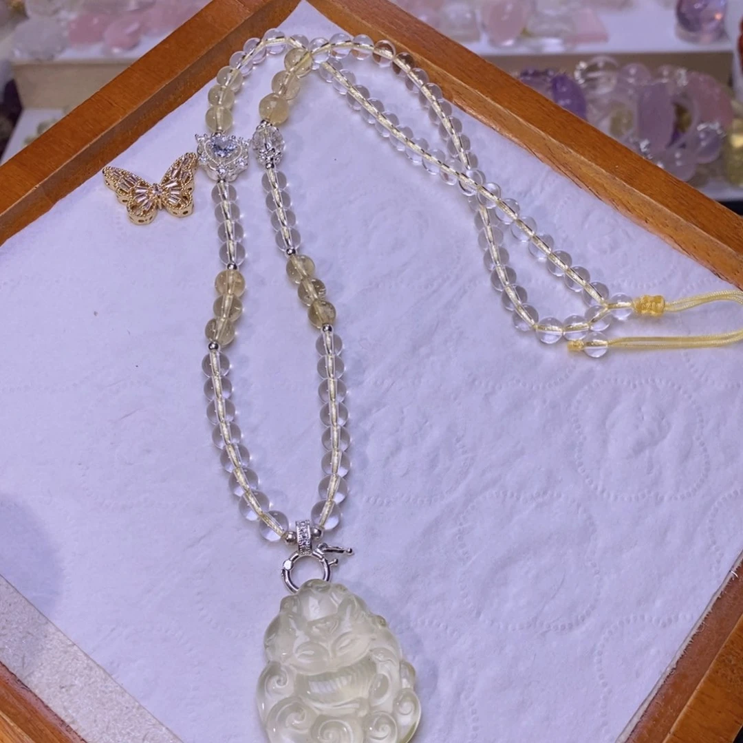 未镶嵌颈饰水晶F*一套宠链金色蝴蝶链