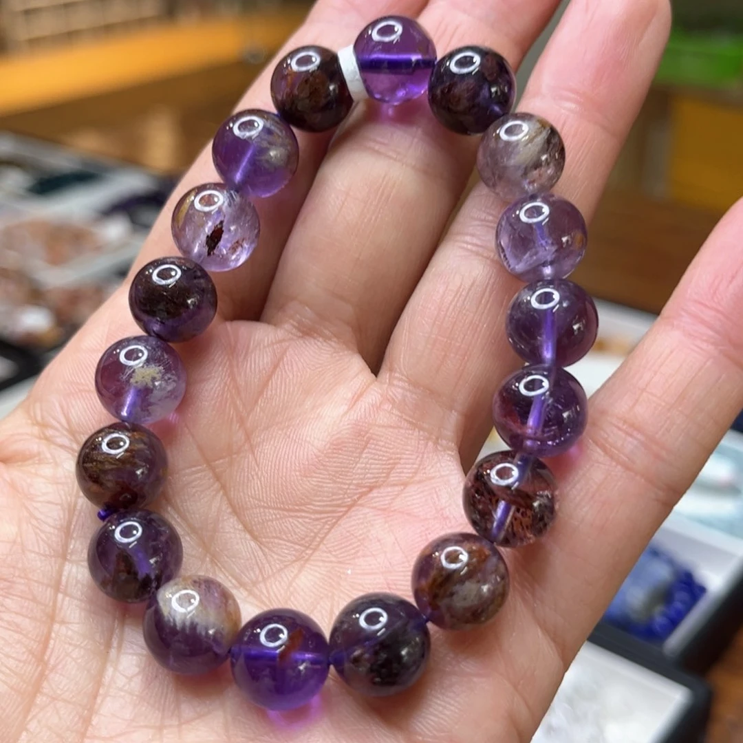 水晶手链未镶嵌紫幽灵手串