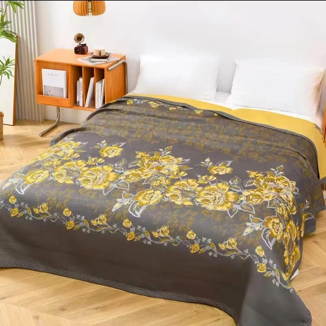 【花开富贵】200*230cm银离子A类柔软亲肤透气舒适机洗四季可用床盖