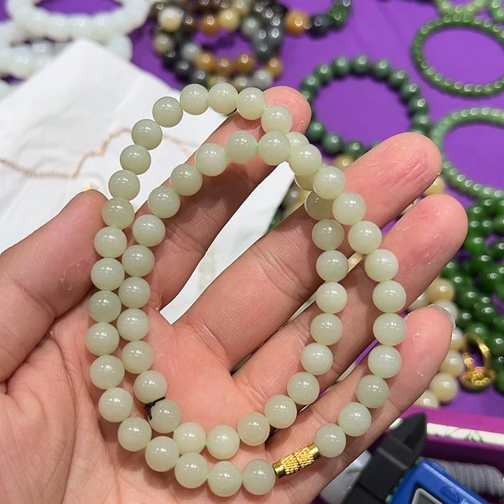 和田玉未镶嵌手串多样性发货拍一发一