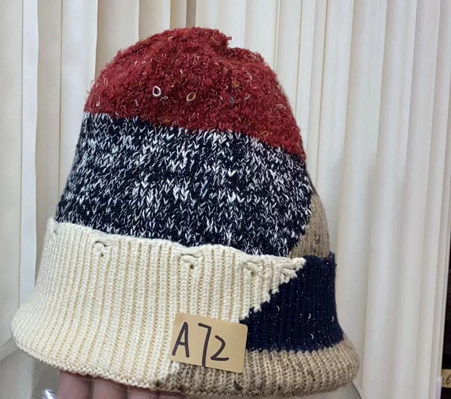 A72#拼色针织帽