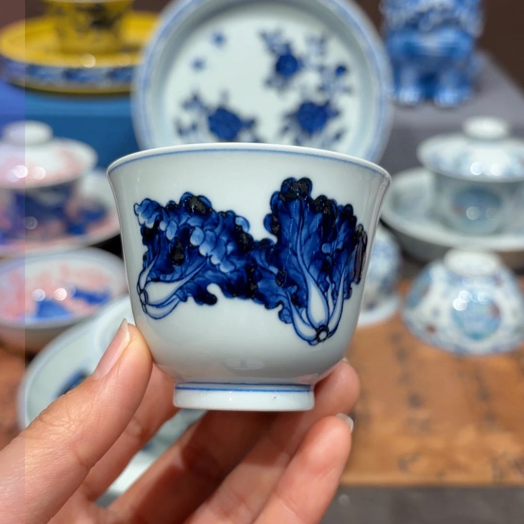 瓷片手工手绘陶瓷茶具