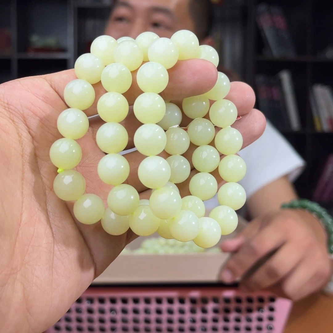 手串未镶嵌和田玉纯天然和田玉新疆若羌黄口料卡12多样性发其一