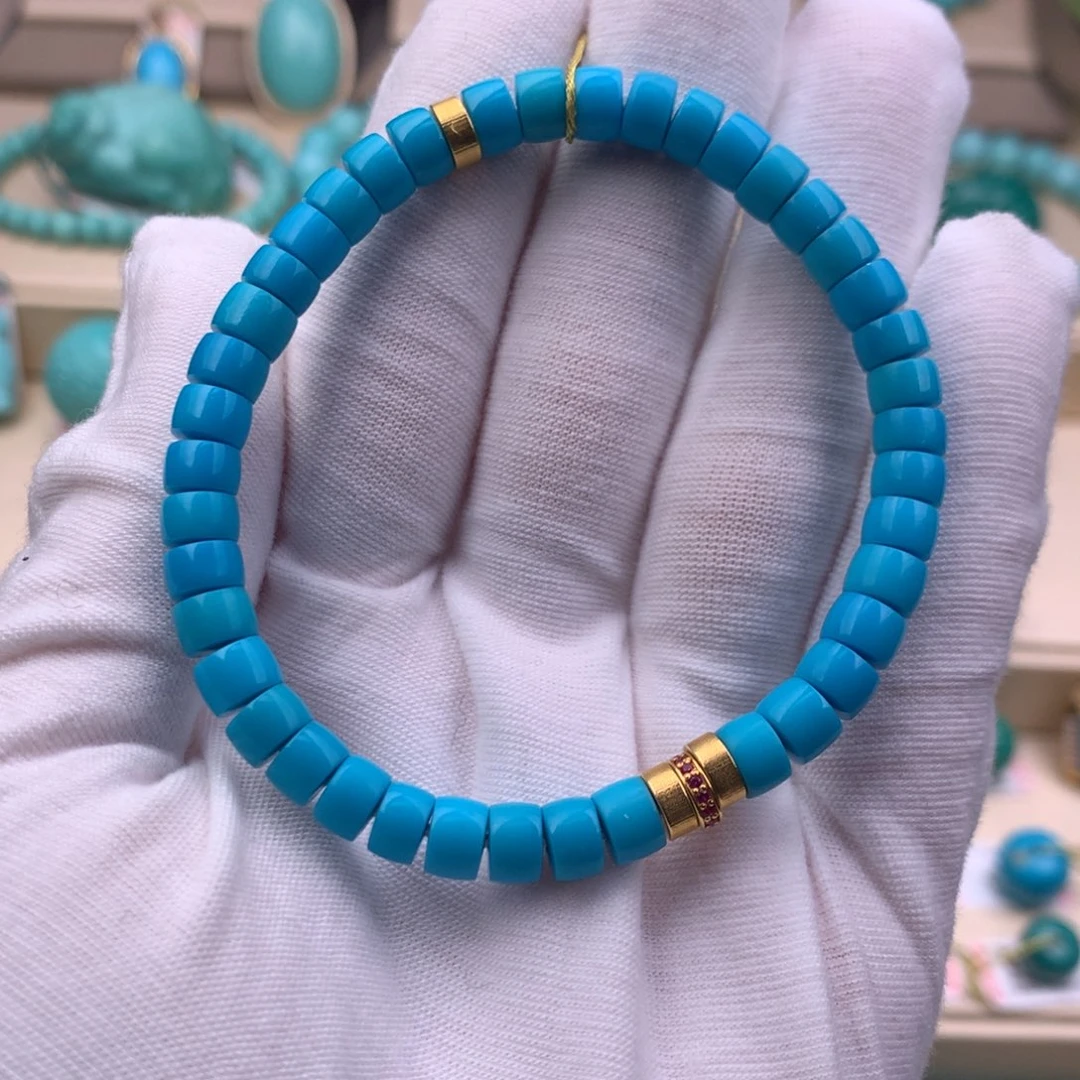 绿松石18K金镶嵌珠宝奇石