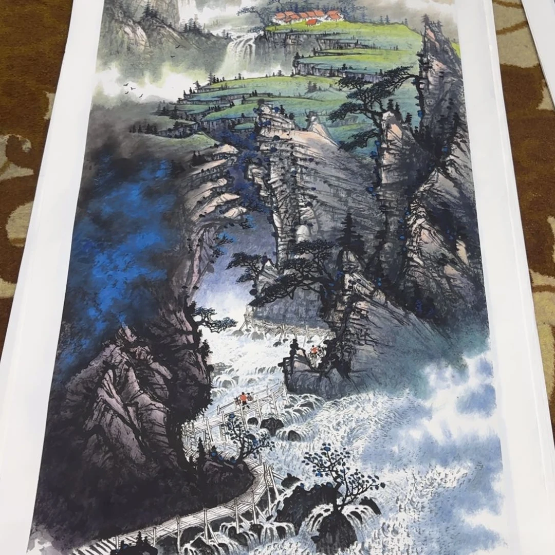 ～***法国画李荣向四尺山水艺
