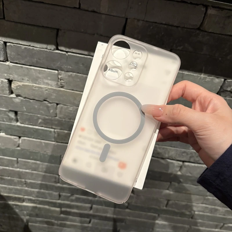 钛原灰色·冰雾磨砂磁吸适用于opporeno14pro手机壳OPPOreno13硬壳