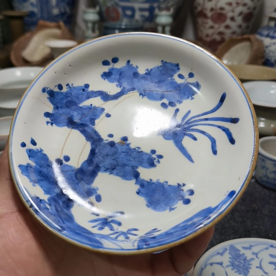 老**k青花小碟子一个全品