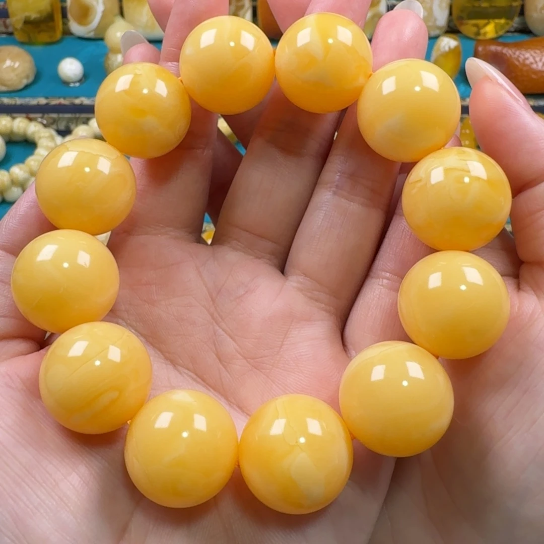 琥珀未镶嵌手链同料