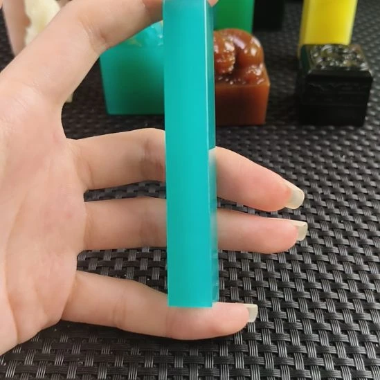 子***人寿山石印石天空蓝素章六面平