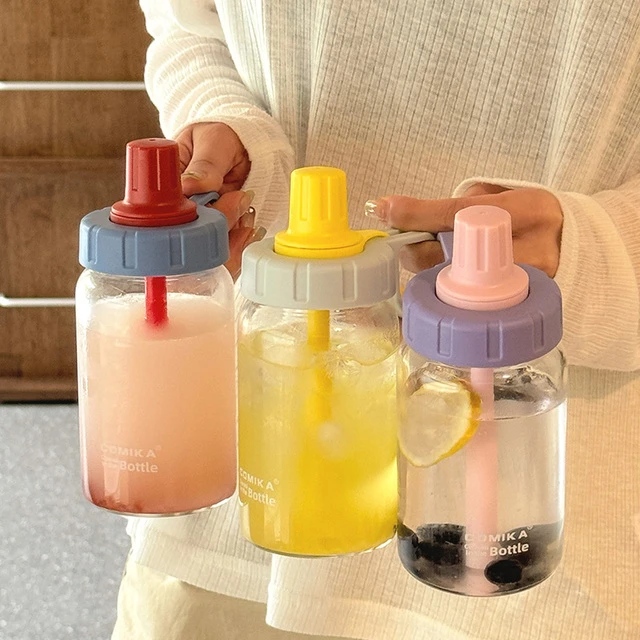 comika口咔曲奇杯水杯吸管杯子大容量男女生夏学生运动高颜值便携