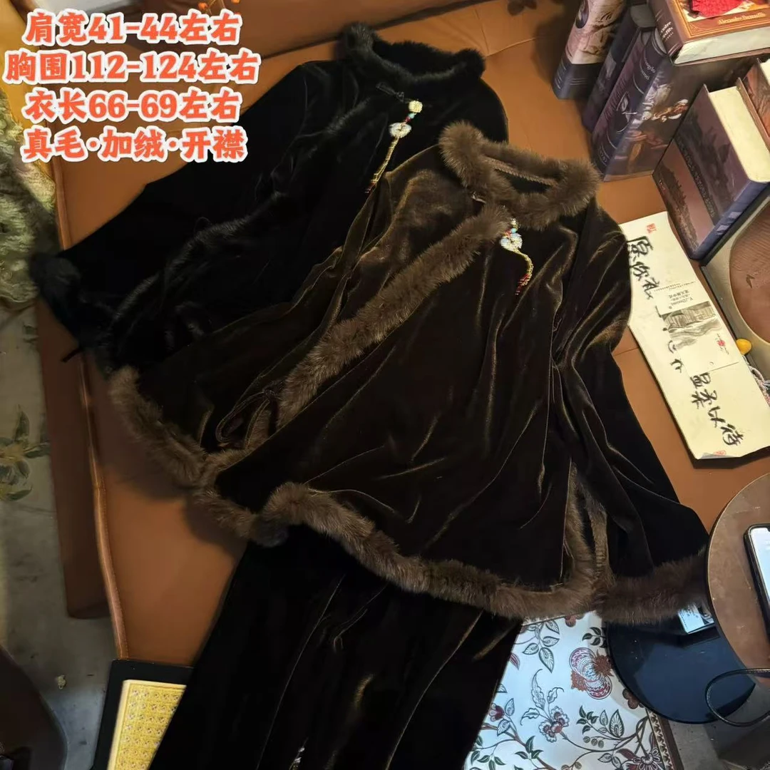 【太妃糖】新中式上衣女秋冬小众轻奢百搭宽松长袖棕色外套