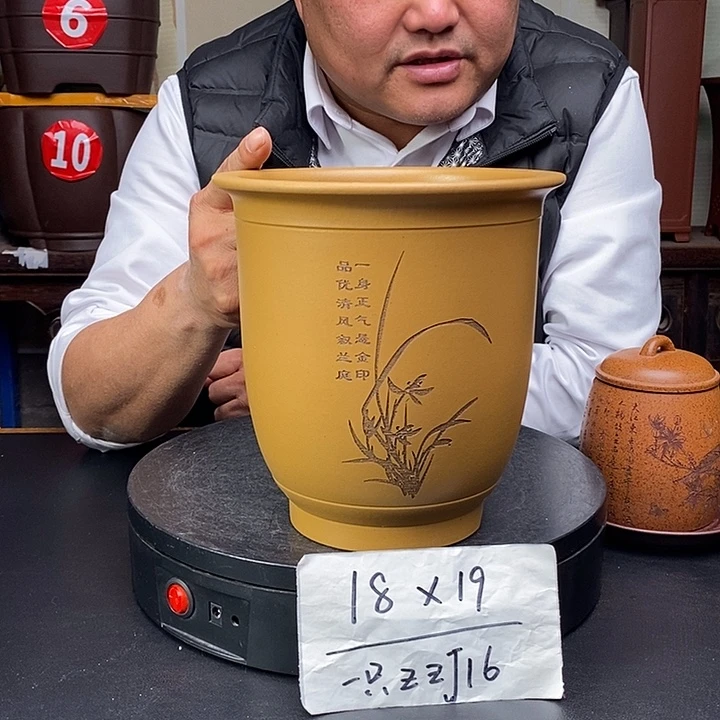 紫砂花盆货号一只ZZj16