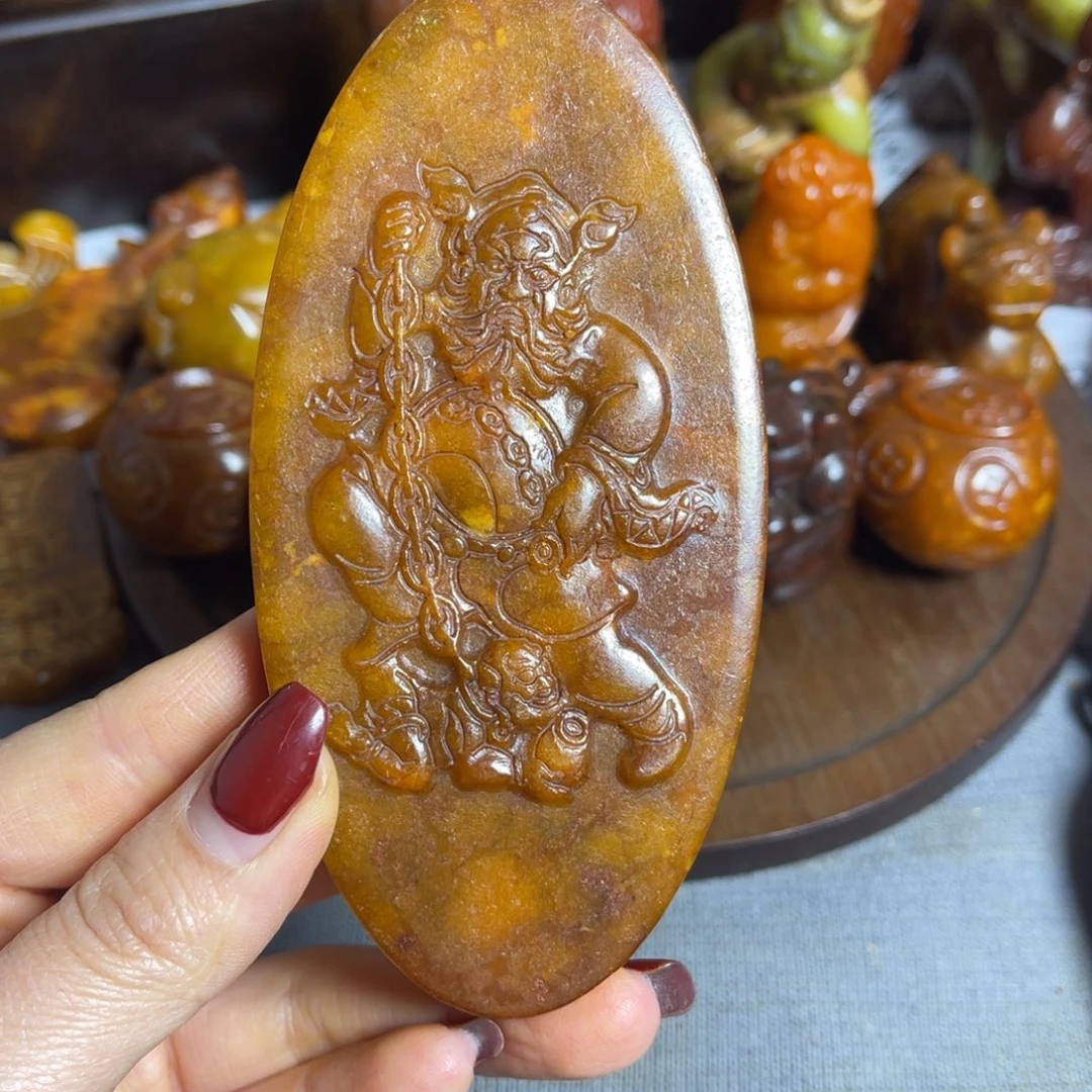 蛇纹石玉合金颈饰