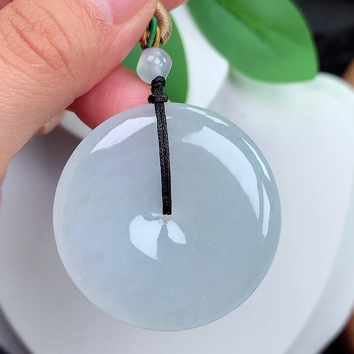 颈饰未镶嵌翡翠平安扣 38.7x6.4mm