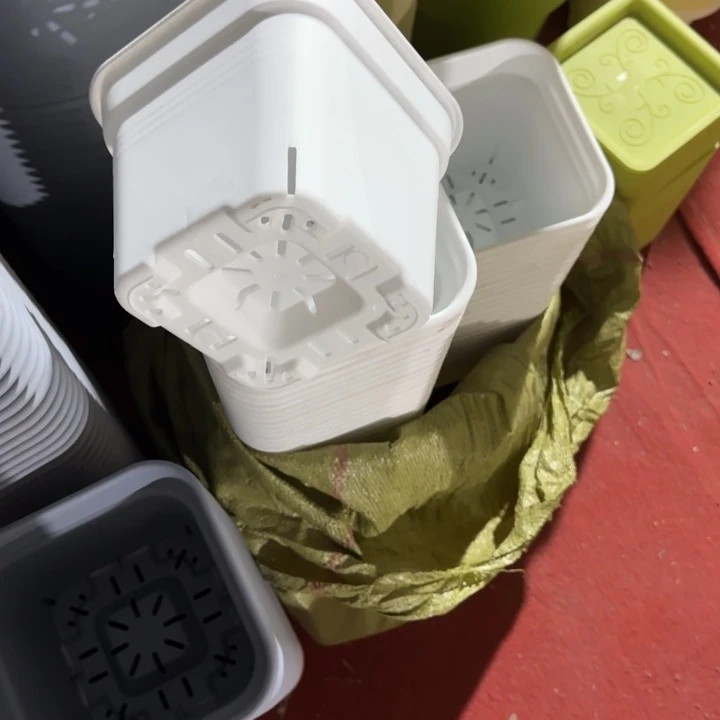 方1号10个白色口径16高14花盆