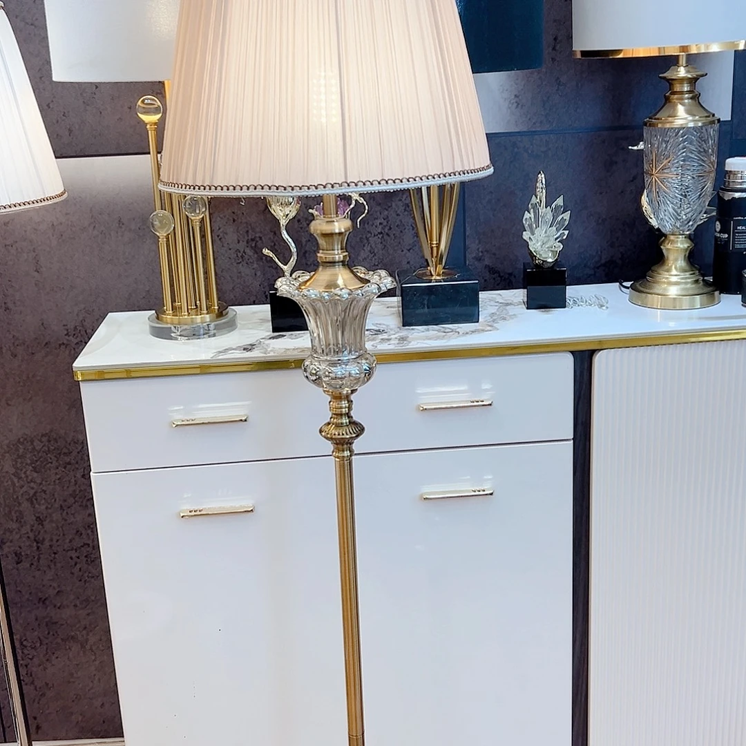 圆形款16号落地灯雪纺咖色灯罩