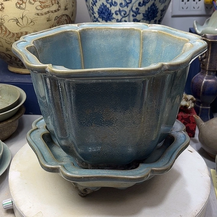 V***K摆件钧窑花盆精品
