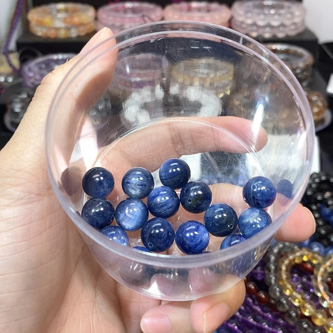 水晶手链未镶嵌蓝晶石单珠11咪+