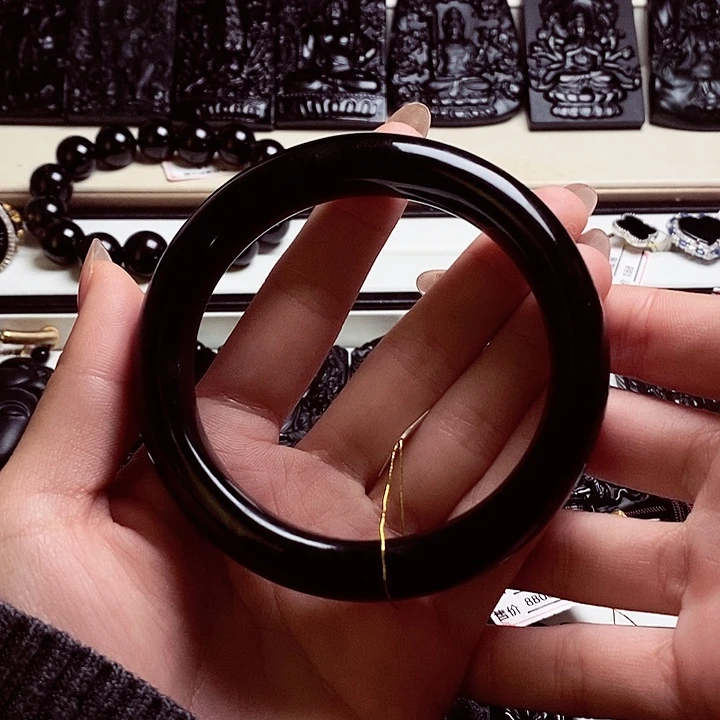 天然缅料A货59圈口手镯A888