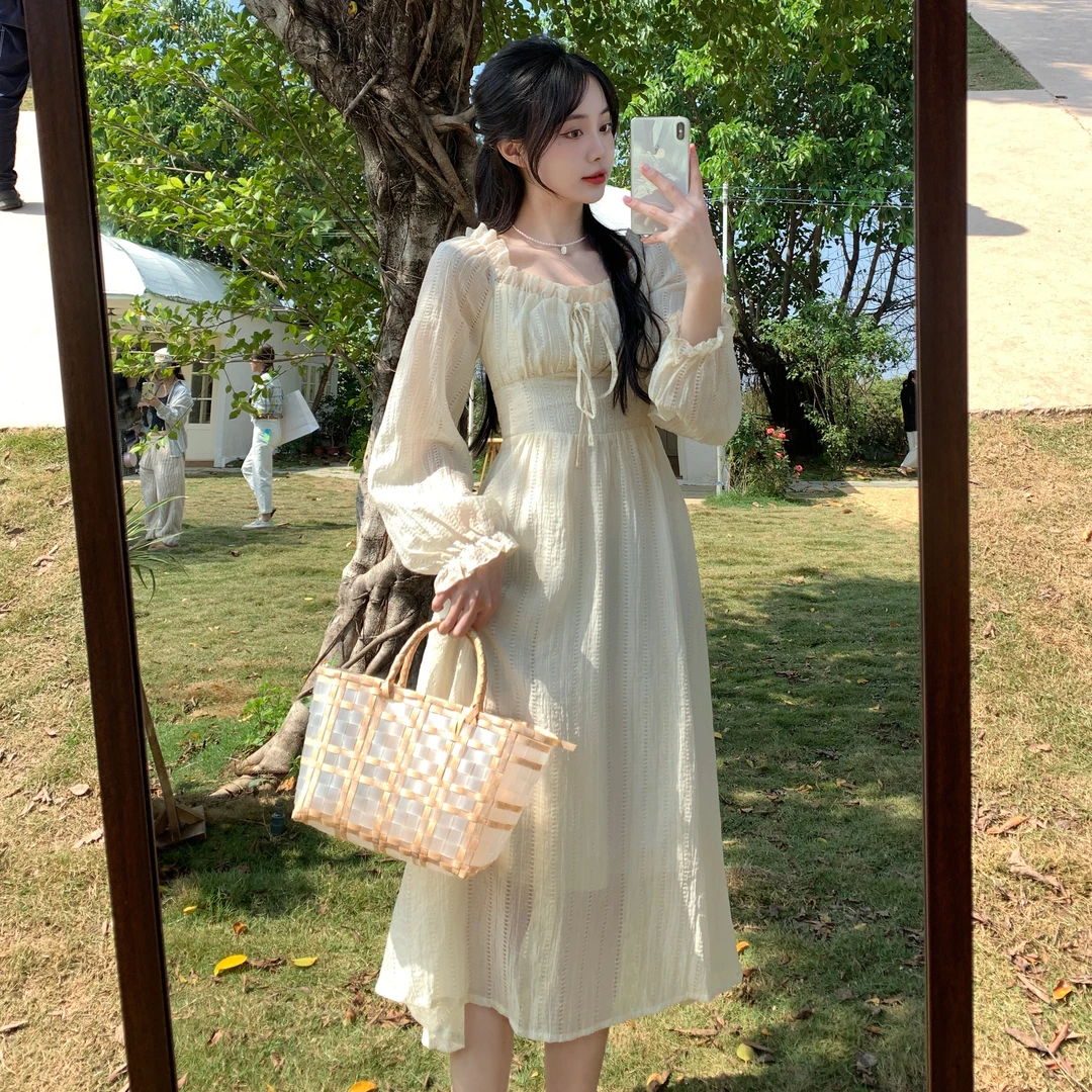 大码女装胖mm2025春微胖定制仙女裙温柔氛围感高贵轻奢洋气连衣裙