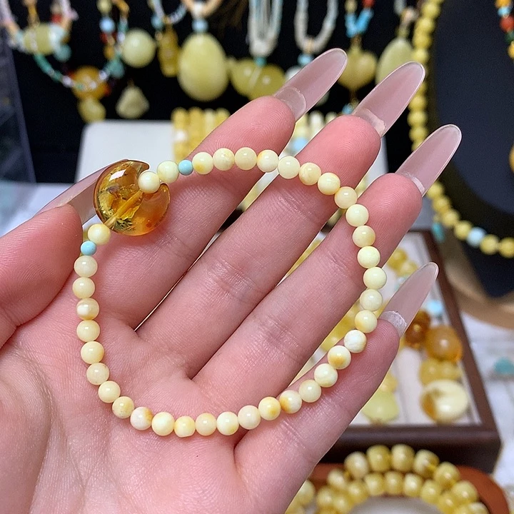 手链蜜蜡未镶嵌蜜蜡手串圆珠