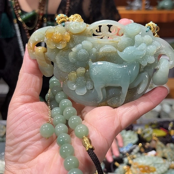 未镶嵌岫玉毛衣链