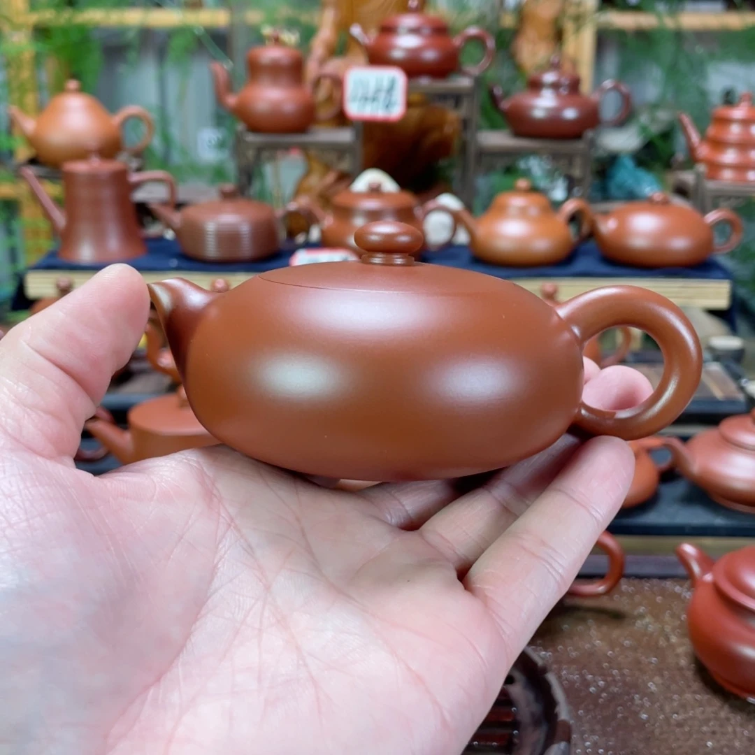 紫砂茶壶旭**天朱泥凤雏