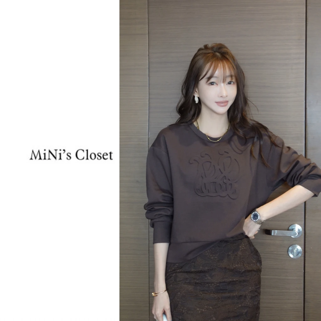 【MiNi推荐】新款时尚气质高定手工印花轻熟风显瘦上衣JE2008