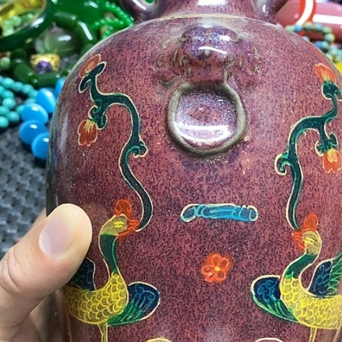 瓷片瓷器紫砂壶摆件