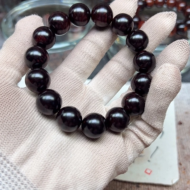降真香手串/手链一***?海南红降1.5黑金满纹极品