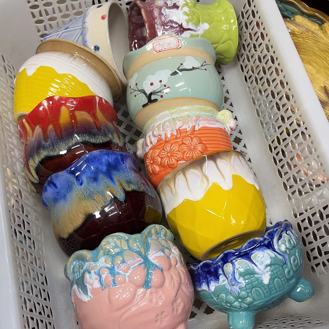 陶瓷花盆特价上新口8-10厘米