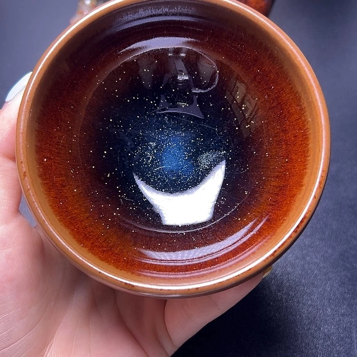 茶盏建盏牛血红主人杯