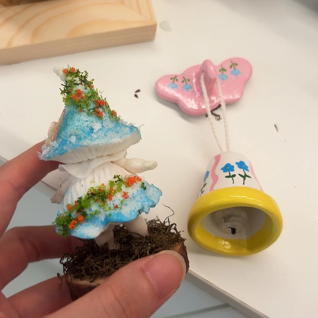 树脂粘土精灵和小台灯