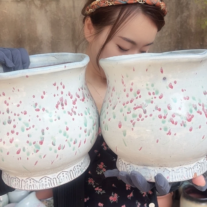 口径20.5高21两个白彩静