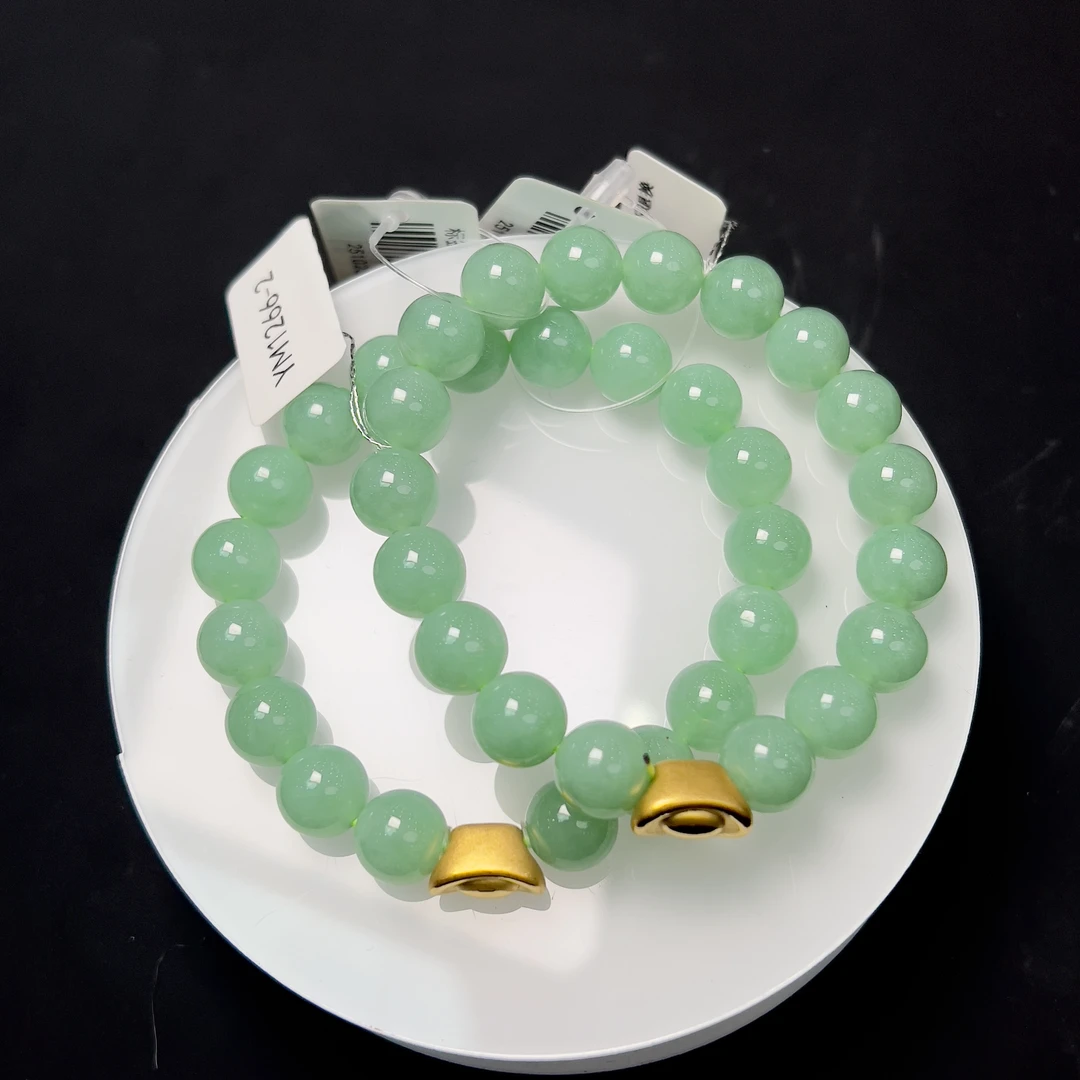 【芬姐珠宝】YM1266-2 绿珠手串天然缅甸A货翡翠多样发一件