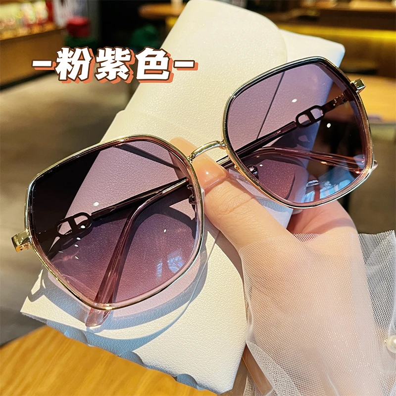 女士时尚偏光大脸显瘦防紫外线防晒太阳镜遮阳百搭墨镜大框网红款