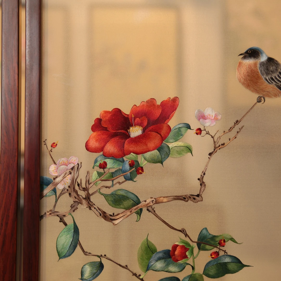 非遗苏绣刺绣台屏适合装饰与送礼-价格可调