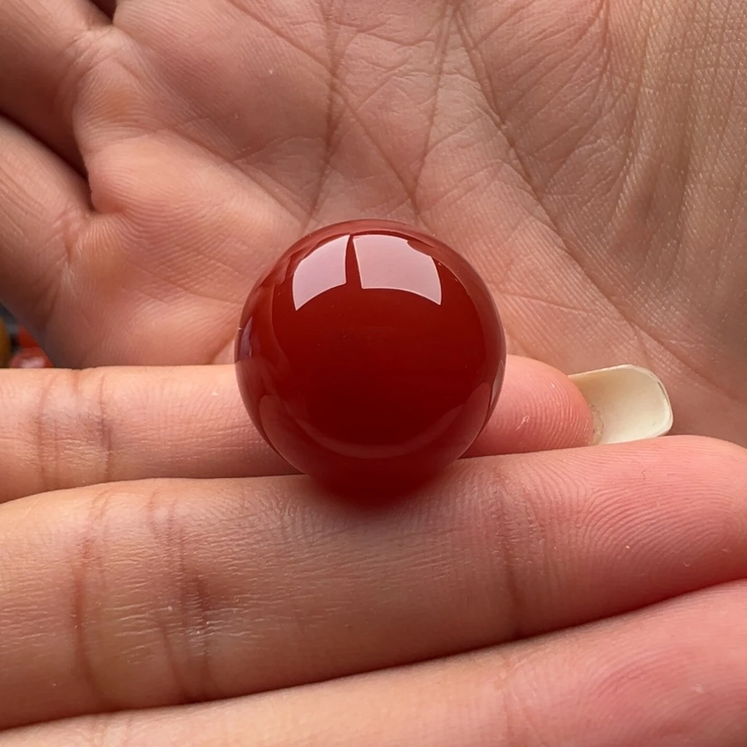 南红玛瑙未镶嵌圆珠19.2