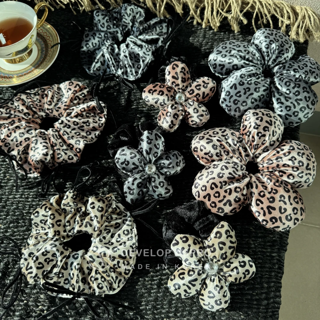 【现货】韩国新款肠圈发绳正品爆款洋气花朵立体大肠圈FS75