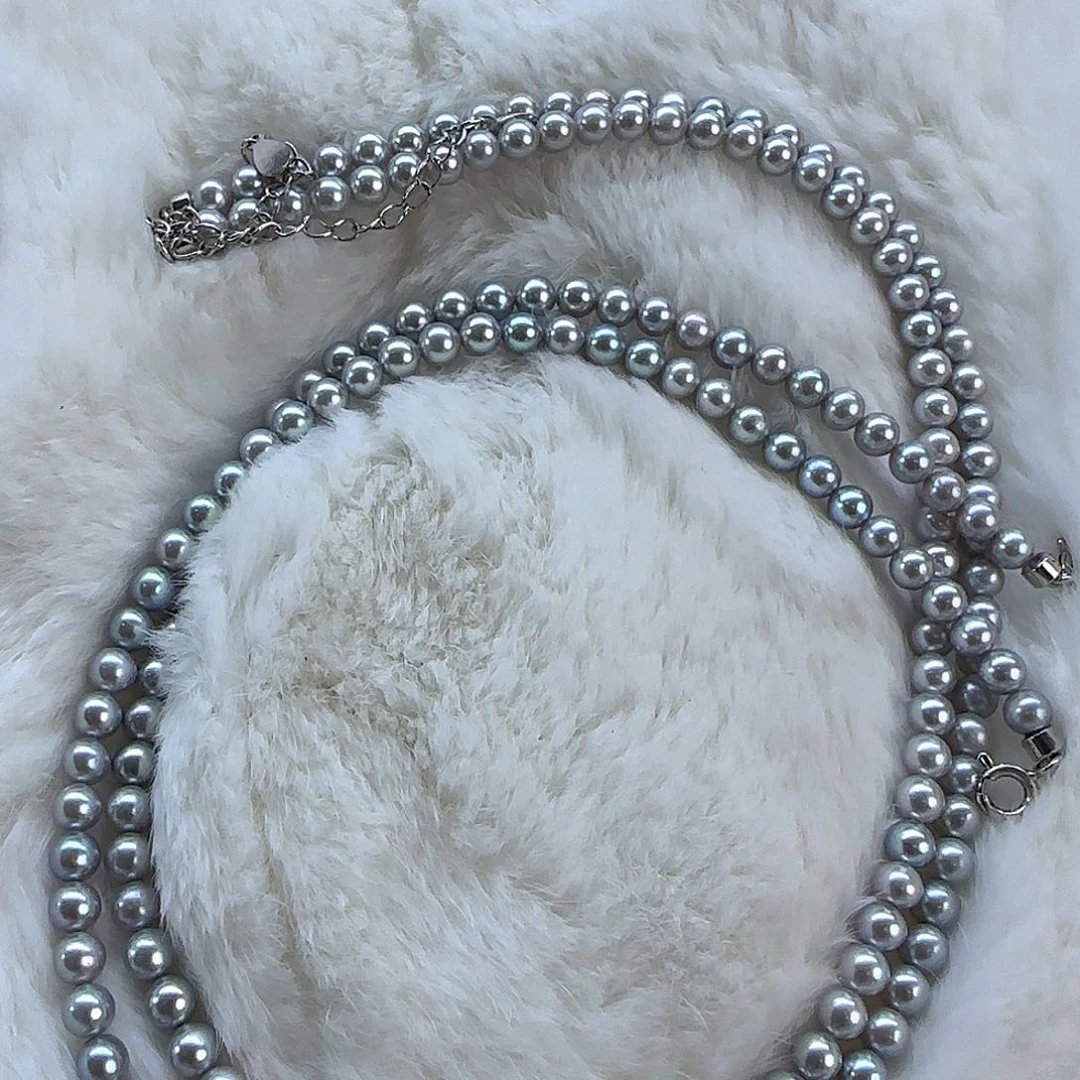 银S925镶嵌项链定制多样性发货发其一667淡水珍珠