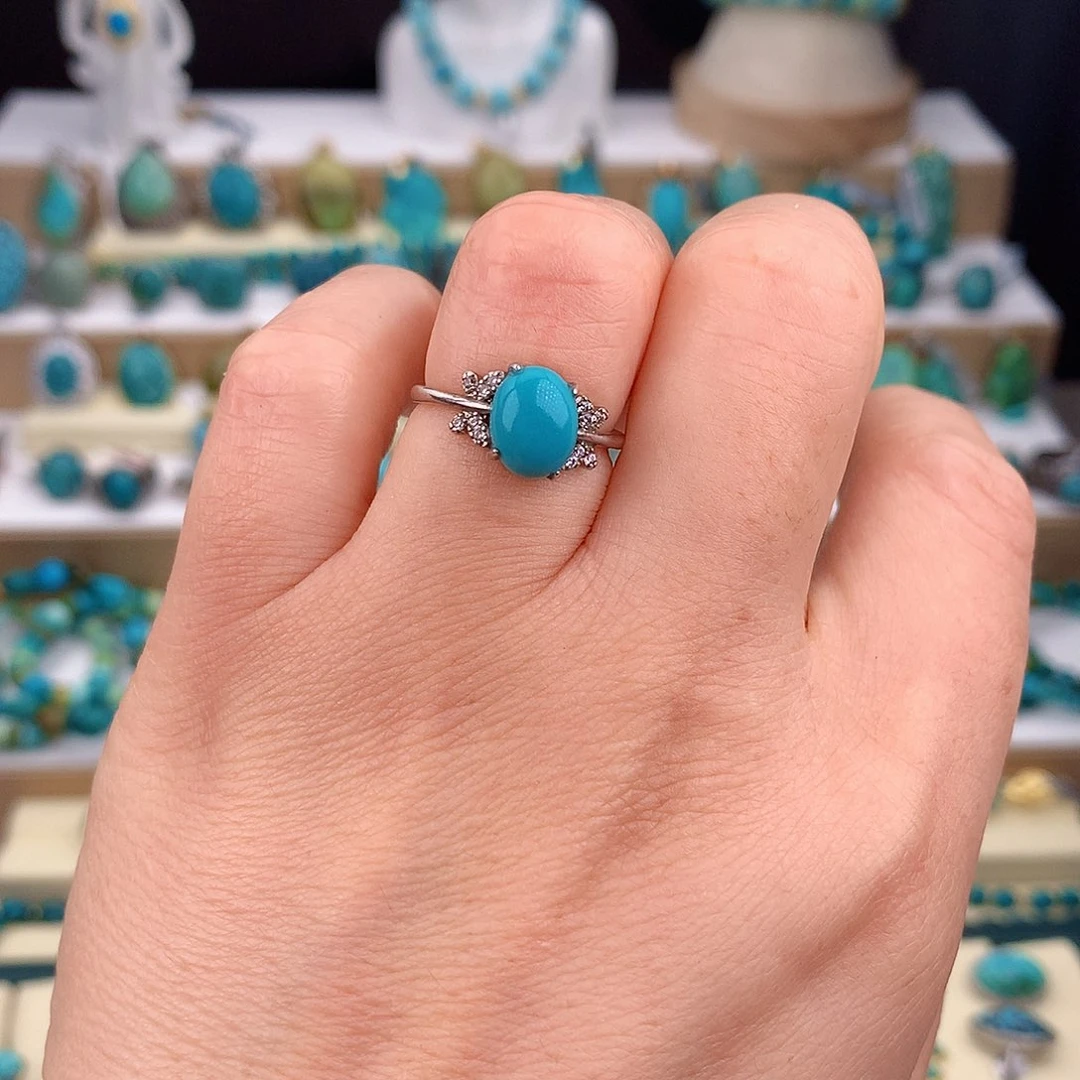 绿松石未镶嵌戒指