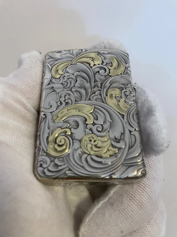 二代 盔甲五面 旋风唐草镶嵌 纯铜防风3D浮雕 男士生日礼打火机