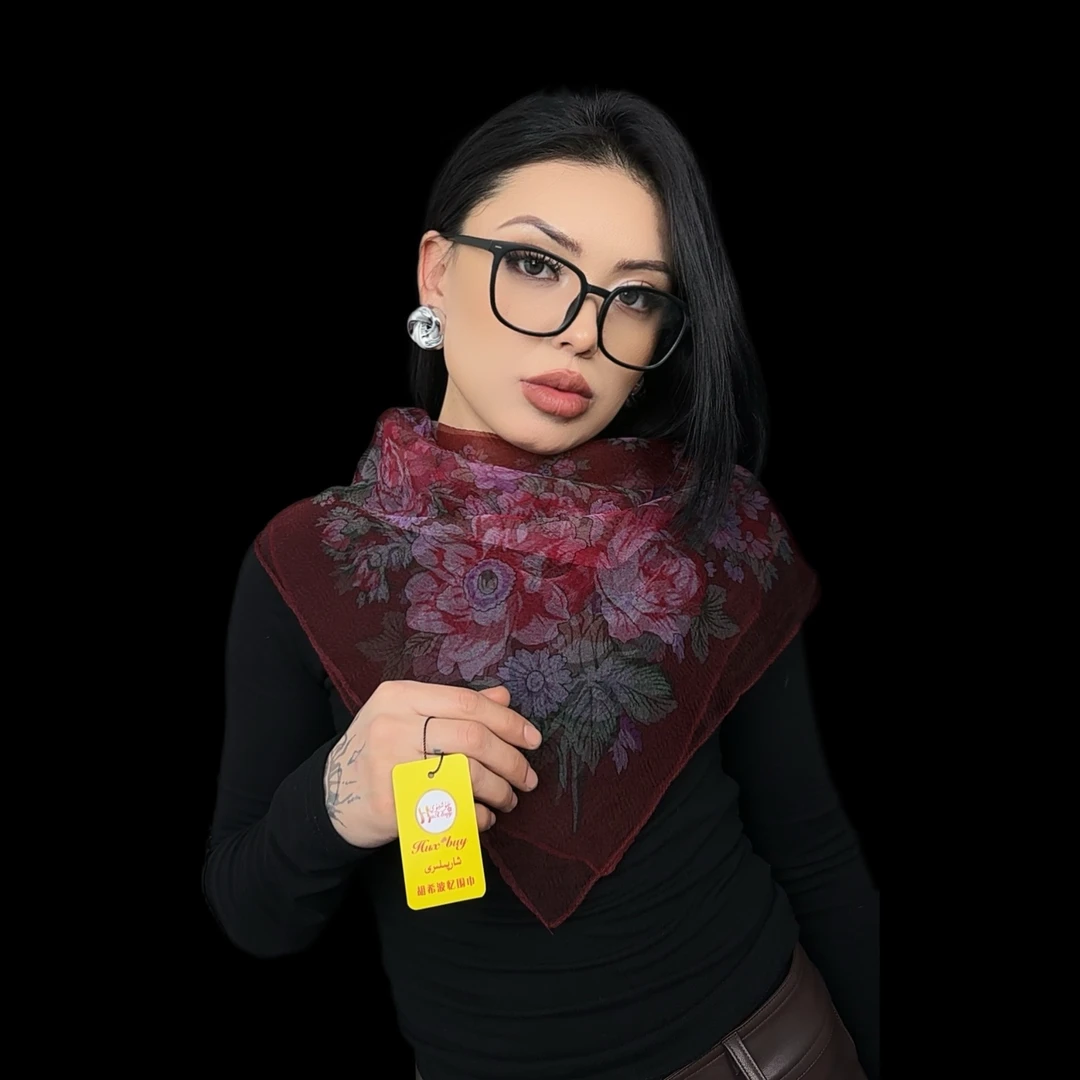 ھىلىلە گاز ياغلىق民族风纱巾 高档洋气级简风轻职风法式丝巾时尚