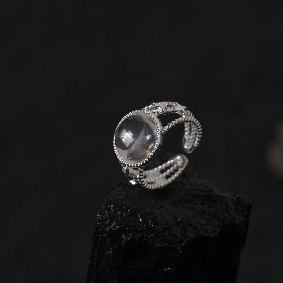 925银戒指 【悦己戒指】时尚简约精致心念顺遂如愿开心陆叁人