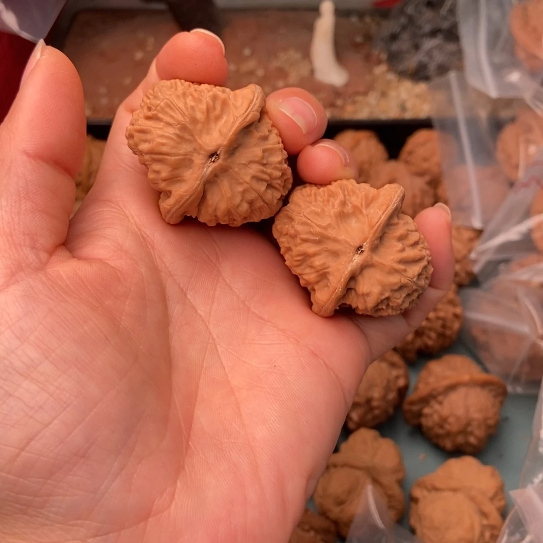 吊坠文玩核桃红方印30