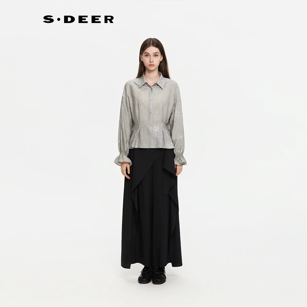 【粉丝专享】圣迪奥秋季气质时尚通勤百搭衬衫S253Z0526